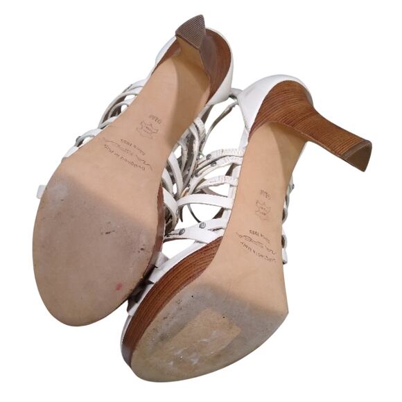 [D105] Via Spiga Platform Ivory Stappy Heels, Size 9.5 - Picture 5 of 7